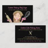 ブラックウーマンベーカリーシェフ素朴自家製 名刺 (正面/裏面)