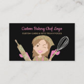 ブラックウーマンベーカリーシェフ素朴自家製 名刺 (正面)