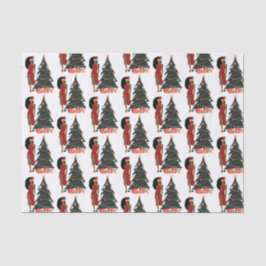 ブラックウーマンレオ〔占星術の〕十二宮図クリスマスオーナメント 薄葉紙