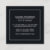 ブラックウーマン美容師 スクエア名刺 (裏面)