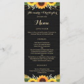 ブラックウ素朴ィードライトレースサンフラワー結婚ズ メニュー (正面)