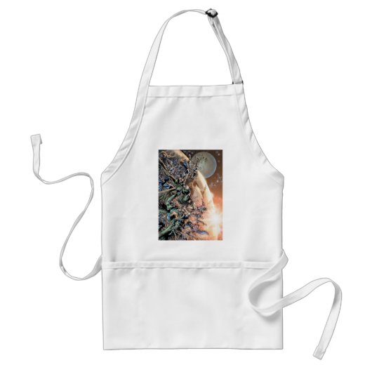 ブラックエストナイトグループと月 スタンダードエプロン (正面)