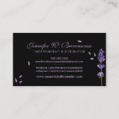 ブラックエッセンシャル油ラベンダー 名刺 (裏面)