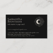 ブラックエナジーヒーリングサンムーンスピリチュアル 名刺 (裏面)