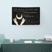 ブラックエネルギーハンズミスティックムーンスピリチュアル 横断幕 (トレードショー)