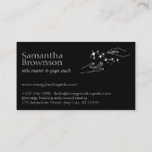 ブラックエネルギーヒーリングハンドレイキセラピー 名刺 (裏面)