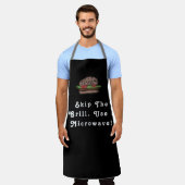 ブラックエプロンハンバーグ食品引用文 エプロン (着用した状態)