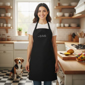 ブラックエプロン名前をカスタムする エプロン