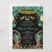 ブラックエメラルドグリーンハンターウェスタンブーツXVアニョス 招待状 (正面)