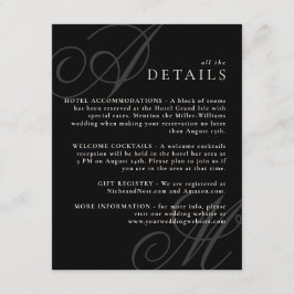 ブラックエモダンッジエレガントモノグラ結婚ムの詳細 エンクロージャーカード