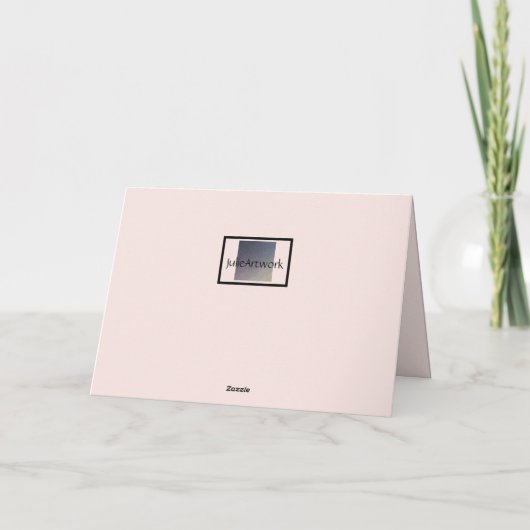 ブラックエルクシルエットグリーティングカード カード (裏面)