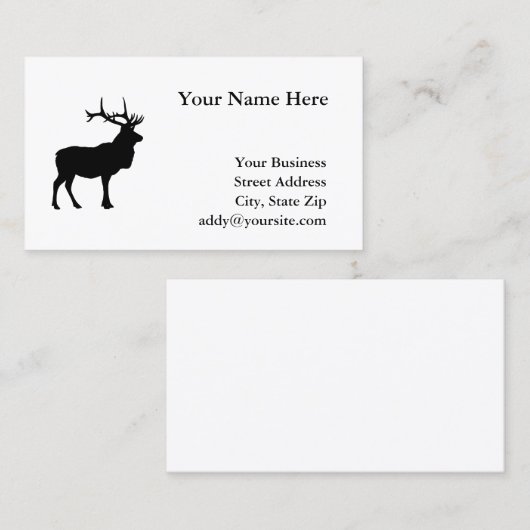 ブラックエルクシルエット 名刺 (正面/裏面)