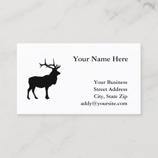 ブラックエルクシルエット 名刺 (正面)