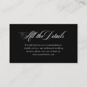 ブラックエレガイタリアンンス | 結婚詳細 エンクロージャーカード (正面)