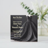 ブラックエレガンスでブライダルテーマを高はっきりしためる 案内状 (スタンド正面)