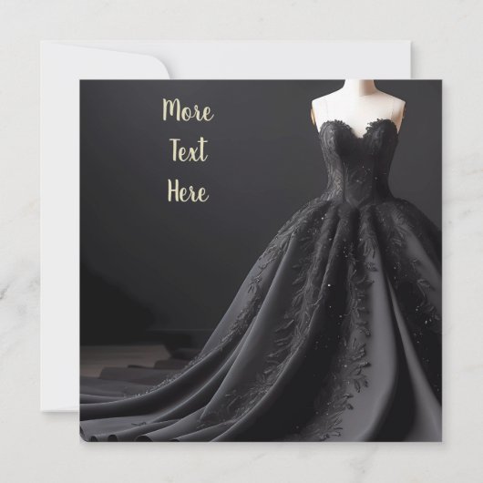 ブラックエレガンスでブライダルテーマを高はっきりしためる 案内状 (裏面)