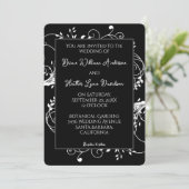 ブラックエレガンスの結婚式招待状 招待状 (スタンド正面)