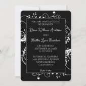 ブラックエレガンスの結婚式招待状 招待状 (正面)