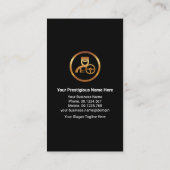 ブラックエレガンスストライキング金ゴールドラインズ運転手 名刺 (裏面)