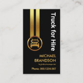 ブラックエレガンス垂直金ゴールドストライプトラックドライバー 名刺 (正面)