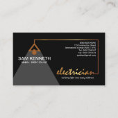 ブラックエレガンス発光金ゴールド電気配線 名刺 (正面)