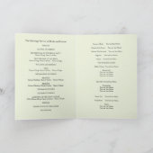 ブラックエレガントおよびアイボリー結婚式 プログラムテンプレート プログラム (内部)