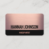 ブラックエレガントおよびソフトバラ金ゴールド名刺 名刺 (正面)