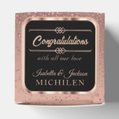 ブラックエレガントおよびバラ金ゴールドグリッター フェイバーボックス (上部)