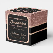 ブラックエレガントおよびバラ金ゴールドグリッター フェイバーボックス (裏面サイド)