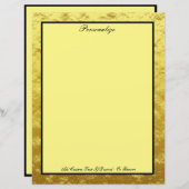 ブラックエレガントおよび金ゴールドプロフェッショナルのパーソナライズ (正面/裏面)