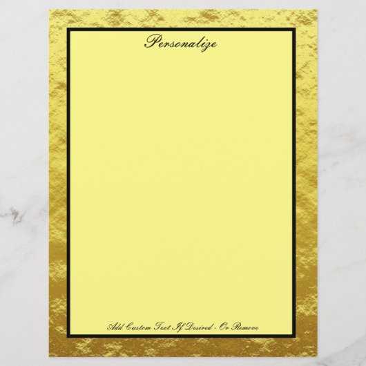 ブラックエレガントおよび金ゴールドプロフェッショナルのパーソナライズ (正面)