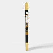 ブラックエレガントおよび金ゴールドメタリックメッシュデザイン Case-Mate iPhoneケース (裏面 / 左)