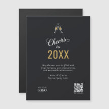 ブラックエレガントおよび金ゴールドモダンビジネスロゴQRコード