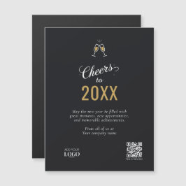 ブラックエレガントおよび金ゴールドモダンビジネスロゴQRコード