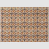 ブラックエレガントとオレンジのデコップパターン 薄葉紙 (正面)