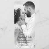 ブラックエレガントとタンの図書表紙結婚 メニュー (裏面)