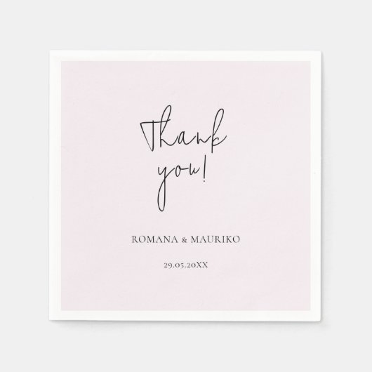 ブラックエレガントと薄紫のミニマリスト スタンダードカクテルナプキン (正面)