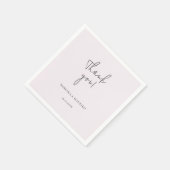 ブラックエレガントと薄紫のミニマリスト スタンダードカクテルナプキン (角)