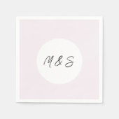 ブラックエレガントと薄紫のミニマリスト スタンダードカクテルナプキン (正面)