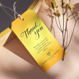 ブラックエレガントと金ゴールドに感謝 ギフトタグ