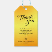 ブラックエレガントと金ゴールドに感謝 ギフトタグ (正面)