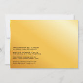 ブラックエレガントと金ゴールドのバーチャル卒業パーティー 招待状 (裏面)