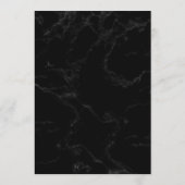 ブラックエレガントなウェディングテーブルメニューカード メニュー (裏面)