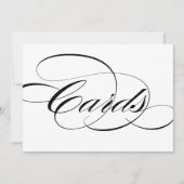 ブラックエレガントなカリグラフィーカード ウェディングサイン 招待状 (正面)