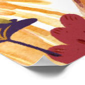 ブラックエレガントな感謝祭のパーティー印刷可能テンプレート ポスター (角)