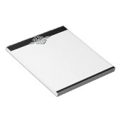 ブラックエレガントのシルバー装飾 ノートパッド (アングル)