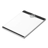 ブラックエレガントのシルバー装飾 ノートパッド (回転)