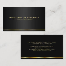 ブラックエレガントのミニマル薄型金ゴールドライン