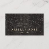 ブラックエレガントアリゲータースキンルクスプロフェッショナル 名刺 (正面)