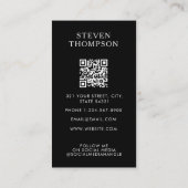 ブラックエレガントイベント計画ビジネス3枚 名刺 (裏面)